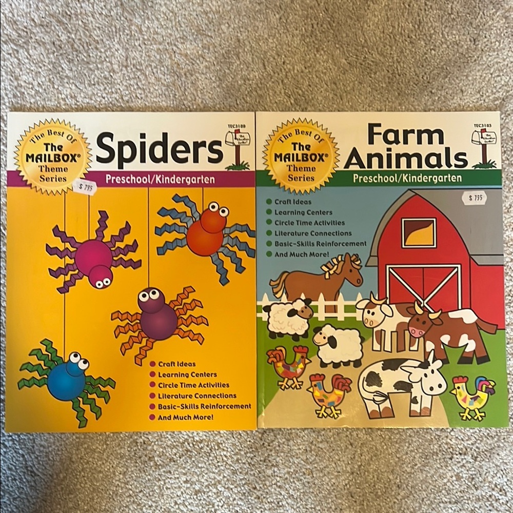Kids Activity Books - Spiders & Farm Animals